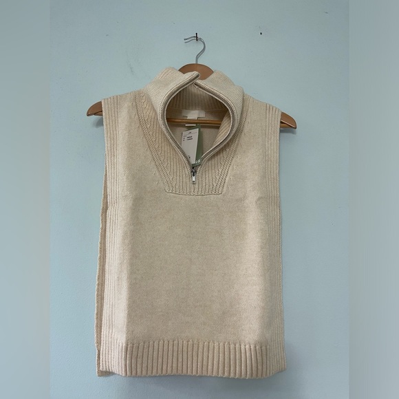 H&M cream zipper vest - Picture 1 of 5